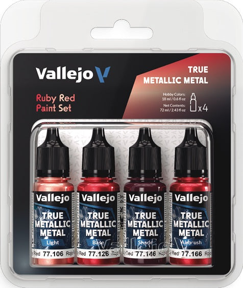 Vallejo True Metallic Metal Paint Set